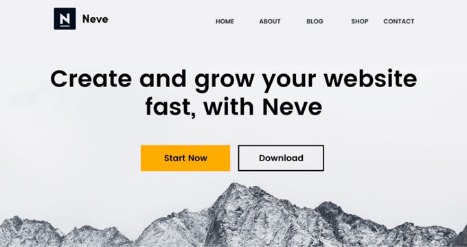 Neve WordPress giveaway theme