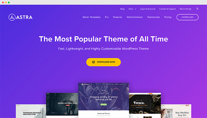 Astra WordPress giveaway theme