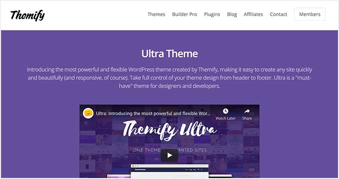 Ultra WordPress theme