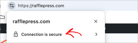 Secure website connection