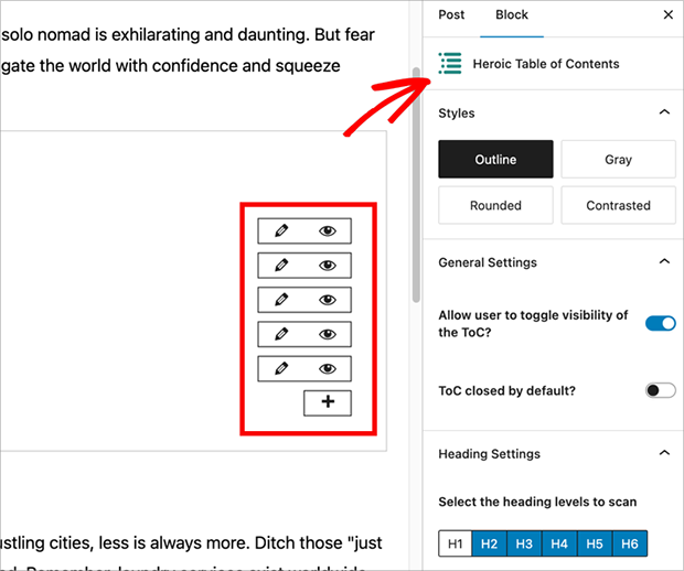 Heroic TOC settings