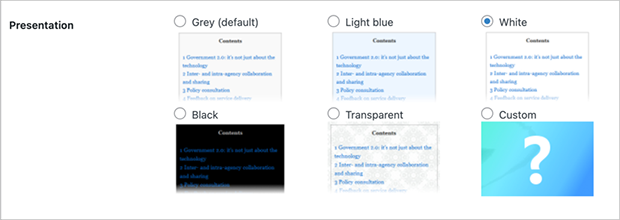 Table of Contents Plus themes