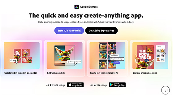 Use Adobe Express to create giveaway images for free