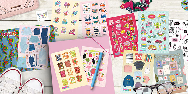 Postix sticker pack giveaway prize from Moonbow Creative