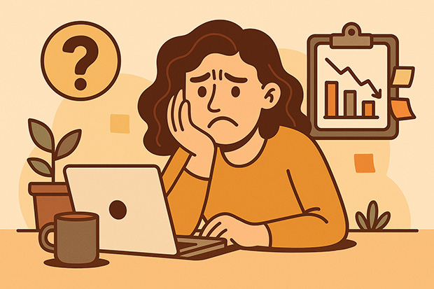 Illustration showing frustration of not tracking contest metrics