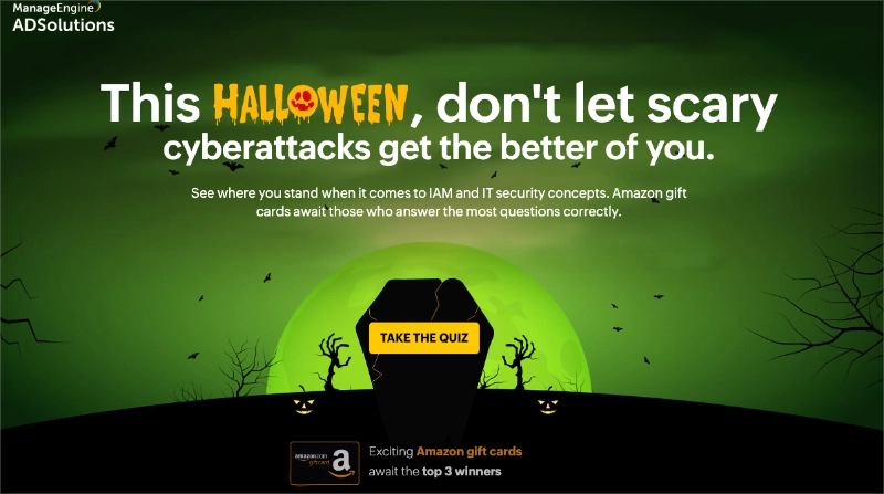 B2B quiz giveaway where completing an assessment is required to enter