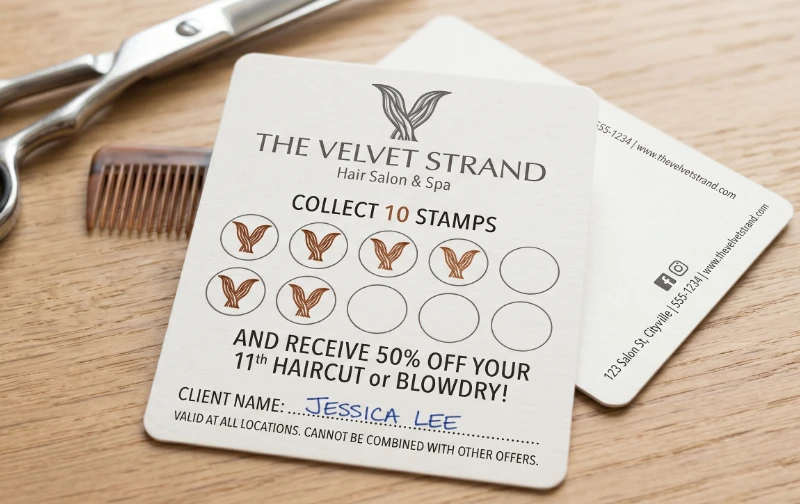 Example of a loyalty program for a salon.