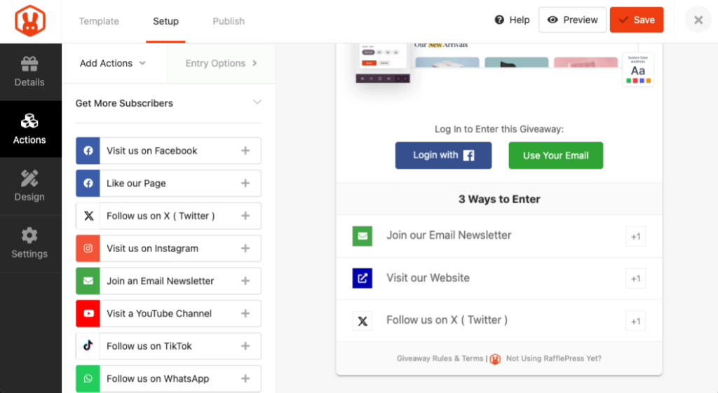 entry-actions-membership-giveaway - RafflePress Add entry actions to your WordPress membership giveaway